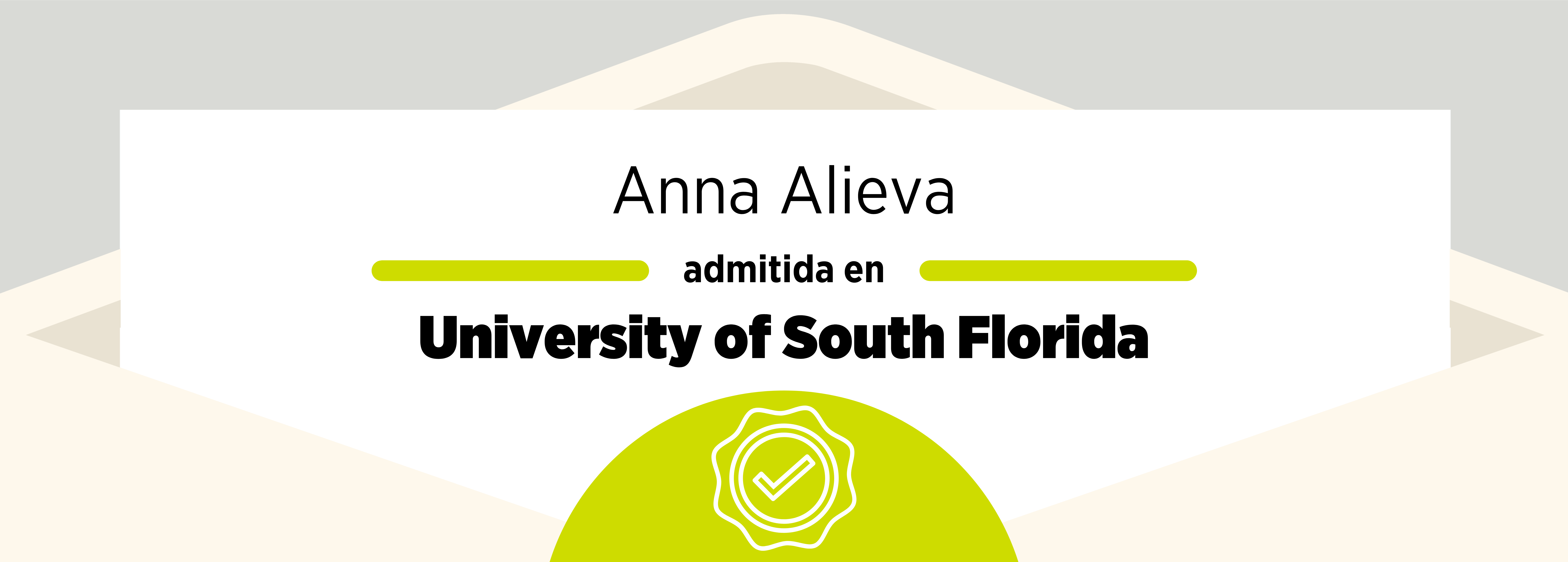 Admissions 2022: Anna Alieva and University of South Florida